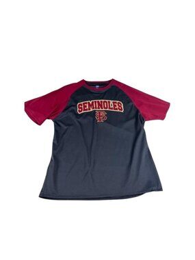 NCAA FSU Florida State Seminoles Raglan T-Shirt XL Burgundy Gray By KA Inc